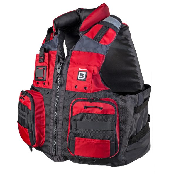 Bluestorm Classic Adult Fishing Life Jacket - Nitro Red - S/M - Image 2