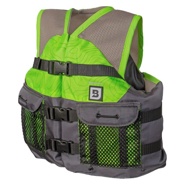 Bluestorm Sportsman Youth Mesh Fishing Life Jacket - Hi-Vis - Image 2
