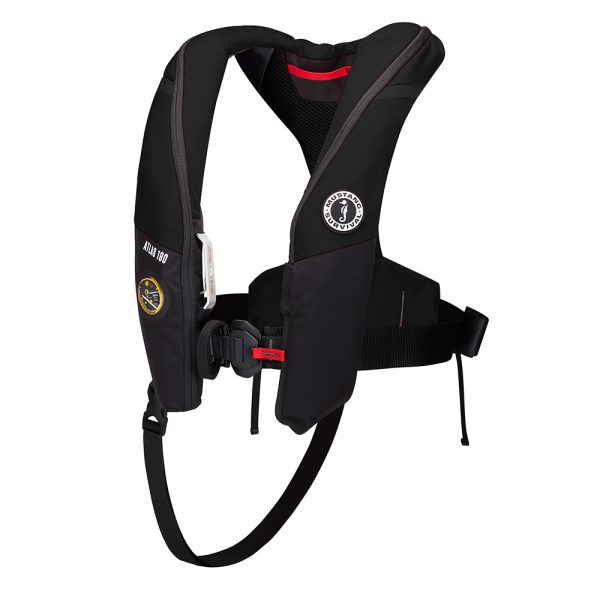 Mustang Atlas 190 DLX Open Ocean Inflatable PFD - Black - Image 2