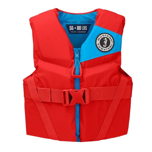 Mustang Youth REV Foam Life Vest - Imperial Red - Image 2