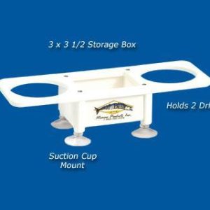 Deep Blue Marine Double Drink Holder w/Suction Cups