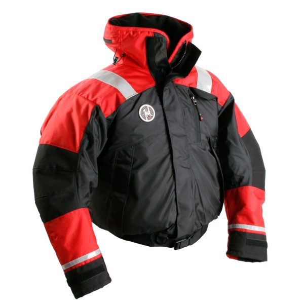 First Watch AB-1100 Flotation Bomber Jacket - Red/Black - XL - Image 2