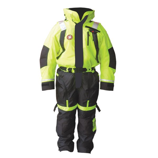 First Watch AS-1100 Flotation Suit - Hi-Vis Yellow - Medium - Image 2