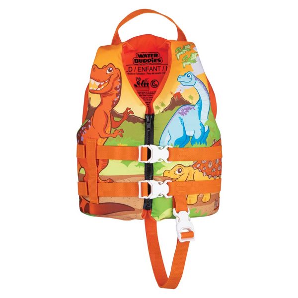 Full Throttle Water Buddies Life Vest - Child 30-50lbs - Dinosaurs - Image 2