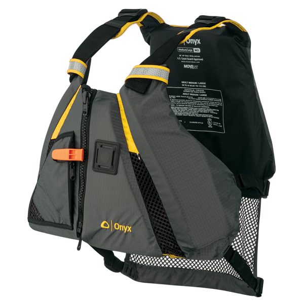 Onyx MoveVent Dynamic Paddle Sports Vest - Yellow/Grey - XL/2XL - Image 2