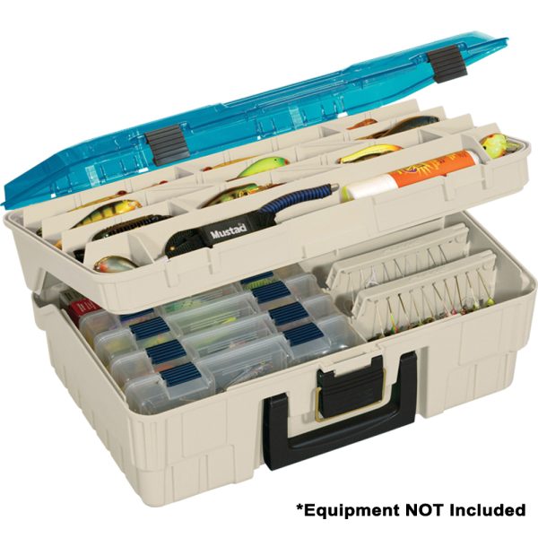 Plano Two-Tier Magnum Satchel XL - Beige/Blue - Image 2