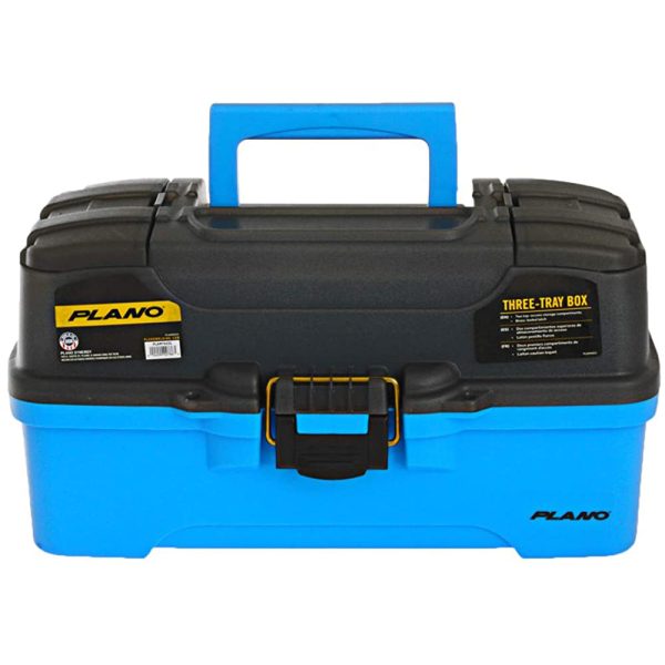 Plano 3-Tray Tackle Box w/Dual Top Access - Smoke & Bright Blue - Image 2