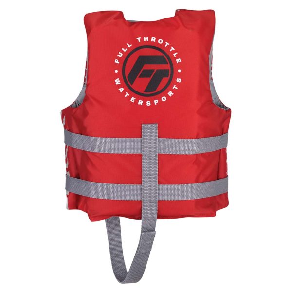 Full Throttle Child Nylon Life Jacket - Red - Image 2