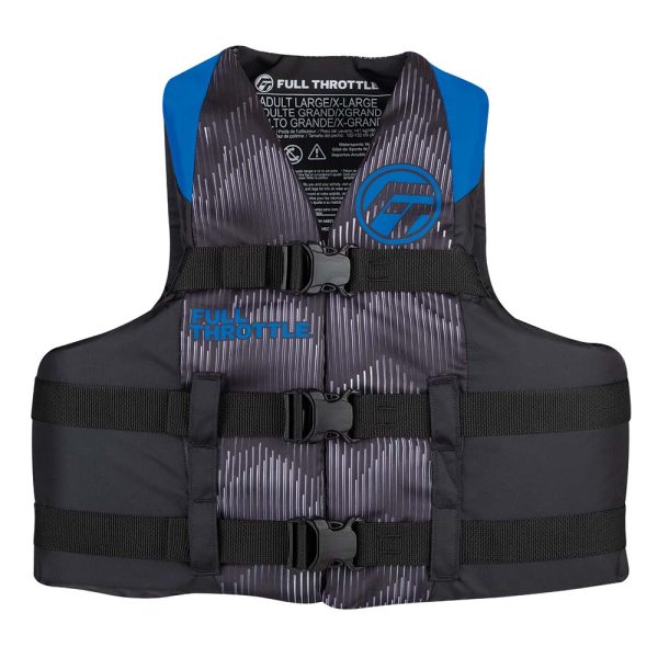 Full Throttle Adult Nylon Life Jacket - 4XL/7XL - Blue/Black - Image 2
