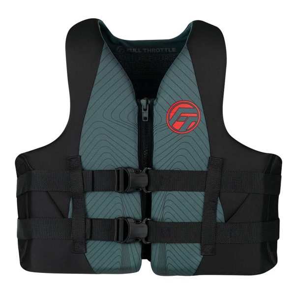 Full Throttle Adult Rapid-Dry Life Jacket - 2XL/4XL - Grey/Black - Image 2
