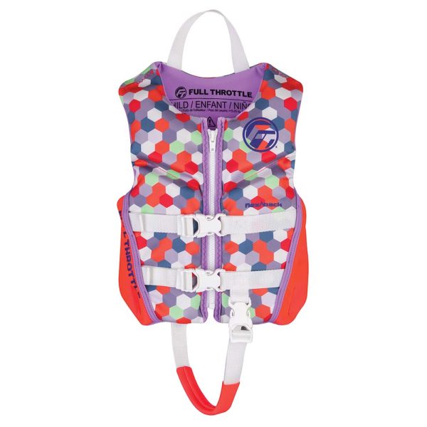 Full Throttle Child Rapid-Dry Flex-Back Life Jacket - Pink - Image 2