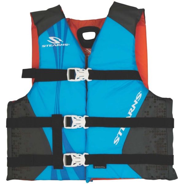 Stearns Antimicrobial Nylon Vest Life Jacket - 30-50lbs - Blue - Image 2