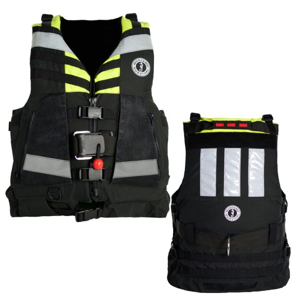 Mustang Swift Water Rescue Vest - Fluorescent Yellow/Green/Black - Universal - Image 2