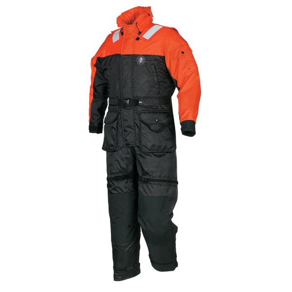Mustang Deluxe Anti-Exposure Coverall & Work Suit - Orange/Black - XS - Image 2