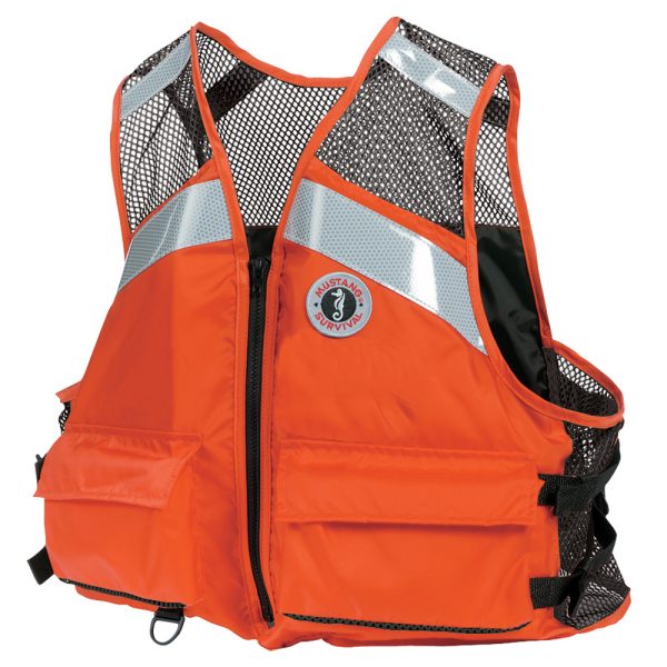 Mustang Industrial Mesh Vest - Orange - Large/XL - Image 2