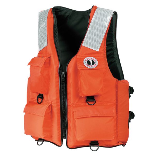 Mustang 4-Pocket Flotation Vest - Orange - Small - Image 2