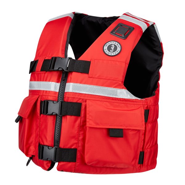 Mustang SAR Vest w/SOLAS Reflective Tape - Red - Medium - Image 2
