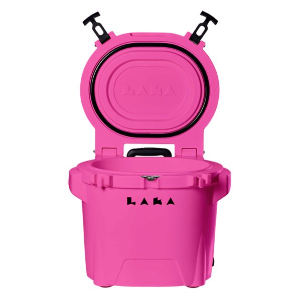 LAKA Coolers 30 Qt Cooler w/Telescoping Handle & Wheels - Pink - Image 2
