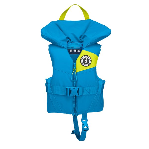 Mustang Lil' Legends Child Foam Vest - Azure Blue - Image 2