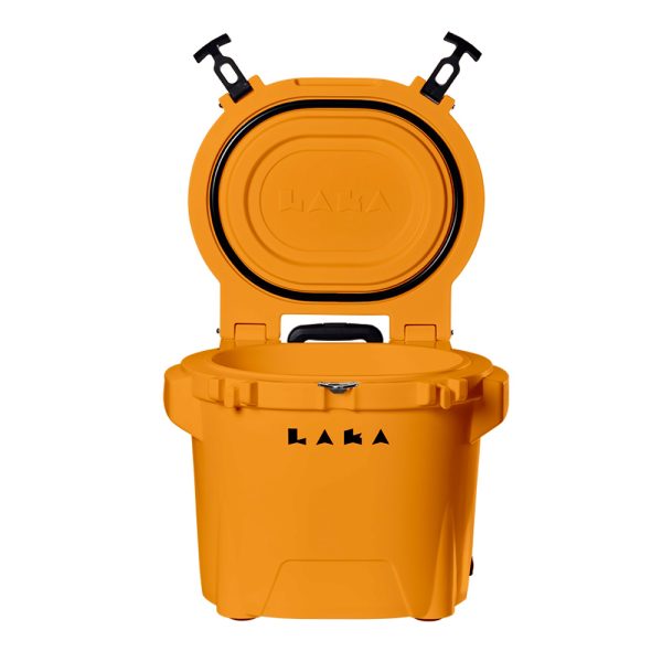 LAKA Coolers 30 Qt Cooler w/Telescoping Handle & Wheels - Orange - Image 2
